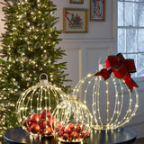 Kit 3 Bolas de Decoração Natal Brilhantes Led