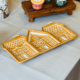 Petisqueira Natalina de Cerâmica Casa de Gingerbread 33cm