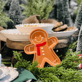 Petisqueira Natalina de Cerâmica Gingerbread Menino 16x2cm