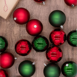 Kit 48 Bolas de Natal (Vermelha e Verde)