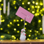 Marcador Natalino Boneco de Neve de Resina 3x3x5,8cm