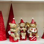 Urso Natalino de Resina Trompetista 20x9cm