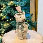 Urso Natalino Com Cartola 30x11cm