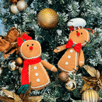 Gingerbread Natalino Menino de Pelúcia 24x15cm - para Pendurar