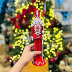 Quebra Nozes Natalino Vermelho e Branco de Resina 30cm