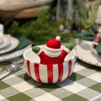Bowl de Cerâmica Listrado Papai Noel 15cm