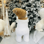 Urso Polar Natalino Em Pé Branco e Nude 90cm