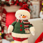 Boneco de Neve Natalino Em Pé Cachecol e Gorro 34cm
