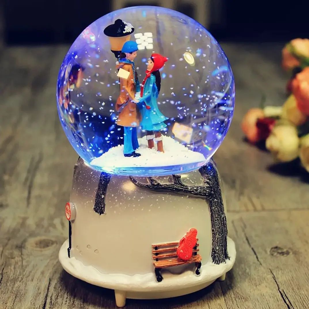 Gloco de Neve Paisagem com Led 20CM