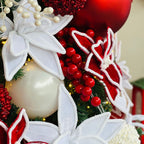 Galhos Longo Com Azevinhos Vermelho - 65cm