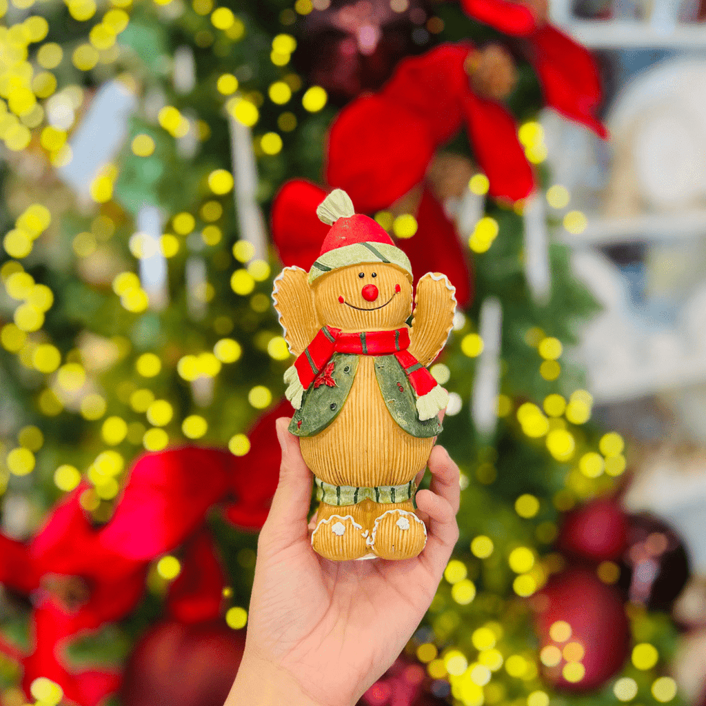 Gingerbread Natalino Filho de Resina 16cm