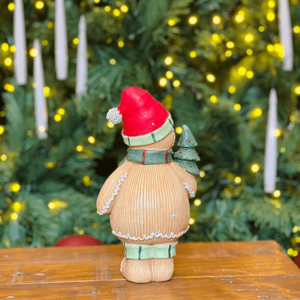 Gingerbread Natalino Papai de Resina 23cm
