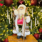 Papai Noel Rosa e Verde 45cm