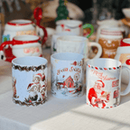 Caneca Gatinhos Natalinos de Porcelana 300ml