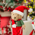 Urso Natalino Em Pé Candy Cane 39cm