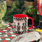 Caneca Natalina de Porcelana Quebra Nozes 300ml