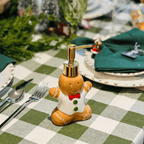 Saboneteira Natalina de Cerâmica Gingerbread 190ml 17cm