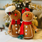 Gingerbread Natalino Menino de Pelúcia 24x15cm - para Pendurar