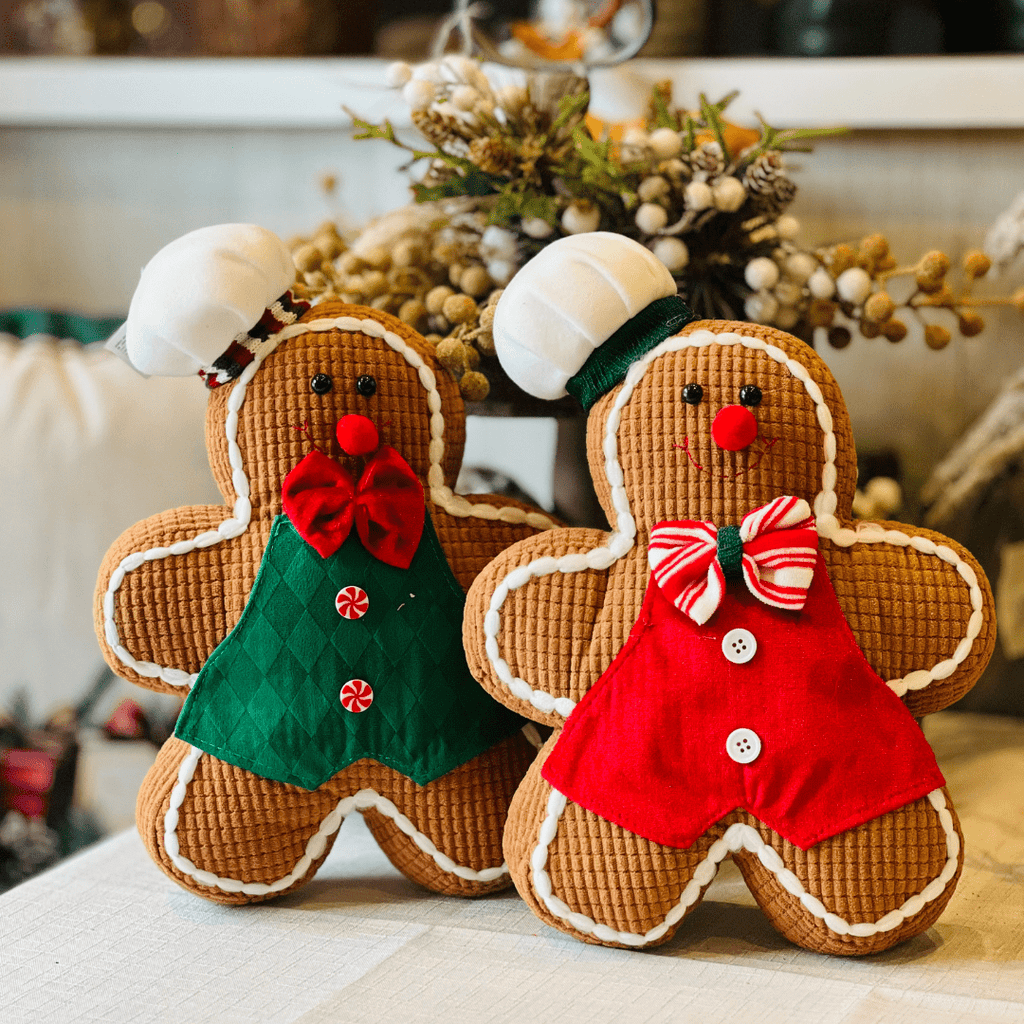 Gingerbread Natalino de Pelúcia Cozinheiro Verde 32cm