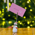 Marcador Natalino Boneco de Neve de Resina 3x3x5,8cm