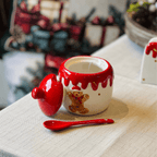 Açucareiro Natalino de Cerâmica Gingerbread 11cm