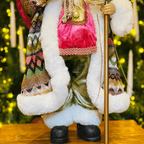 Papai Noel Rosa e Verde 45cm