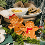 Petisqueira Natalina de Cerâmica Gingerbread Menina 16x2cm