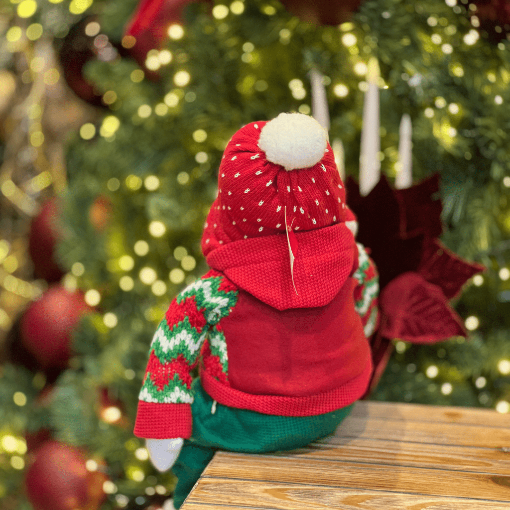 Boneco de Neve Natalino Sentado Com Tricot 65cm