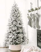 Árvore de Natal Artificial King Flock® 600 Luzes LED Branco Quente