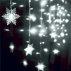 Cortina de Luzes LED Floco de Neve – Magia Natalina em Cada Detalhe