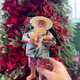 Papai Noel de Praia em Pé 28cm - Pré venda