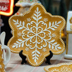 Travessa em Formato de Floco de Neve Ginger - 2,5x26x26cm