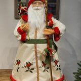 PAPAI NOEL CARDEAL EM PÉ VERMELHO E VERDE 80CM