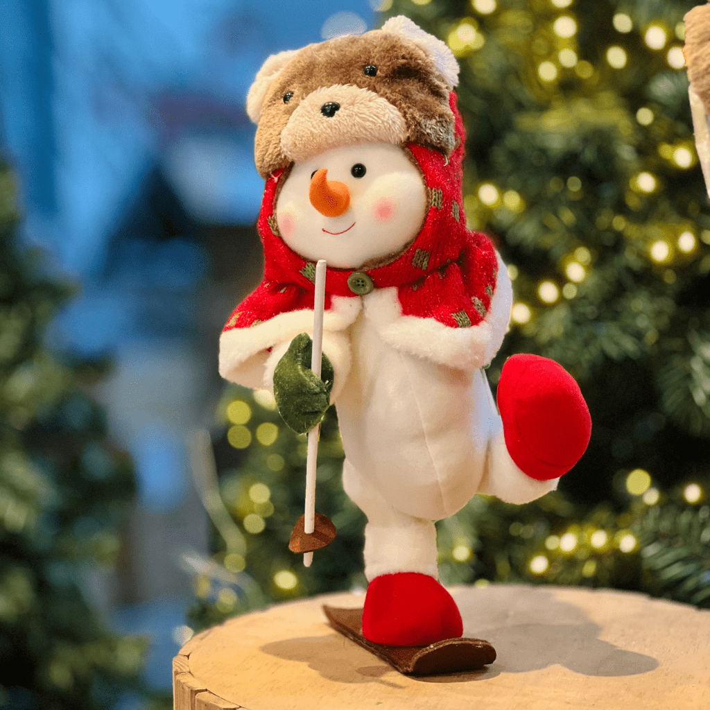Boneco de Neve Natalino Esqui 38cm