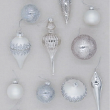 Kit 15 Enfeites De Luxo Winter Frost