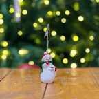 Marcador Natalino Boneco de Neve de Resina 3x3x5,8cm