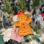 Petisqueira Natalina de Cerâmica Gingerbread Menina 16x2cm