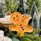 Travessa Natalina de Cerâmica Gingerbread 20cm