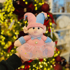 Elfo Natalino Sentado Rosa e Azul 29cm