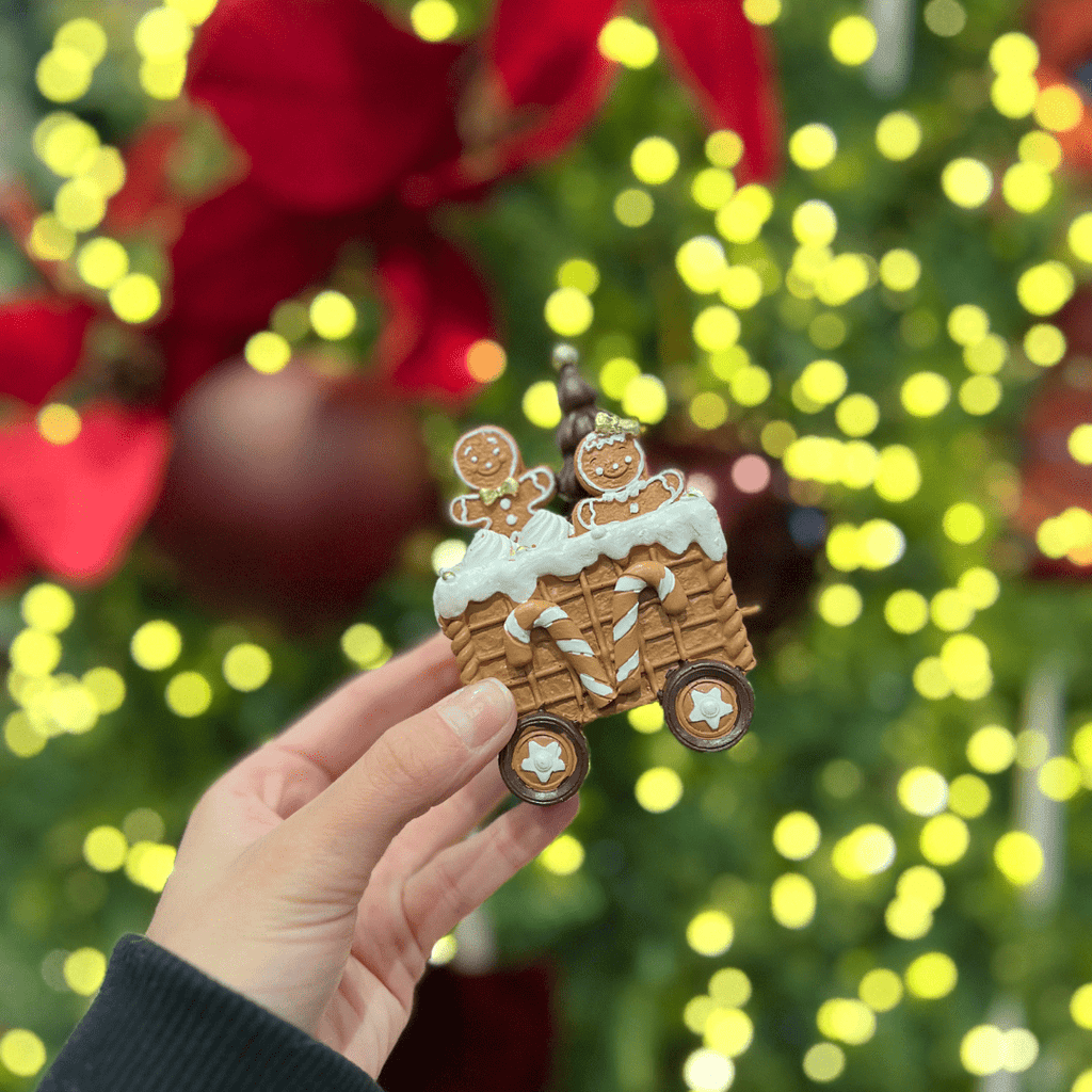 Trem Natalino Gingerbread de Resina 9,7cm