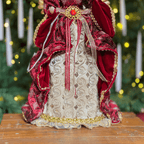 Anjo Natalino Vermelho e Dourado 40cm