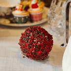 Bola Natalina Vermelha Azevinhos 10cm 1un