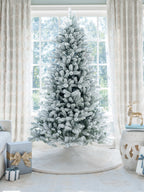 Árvore de Natal Artificial King Flock® 600 Luzes LED Branco Quente