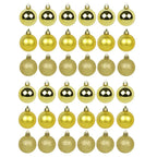 Kit 30 Bolas De Natal Mista 4cm Dourada Decoração Árvore