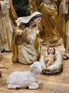 PRESÉPIO DE RESINA LUXO 11 PÇS